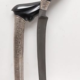 Sewah Aceh Knife Ulu Tandok Perak 0626