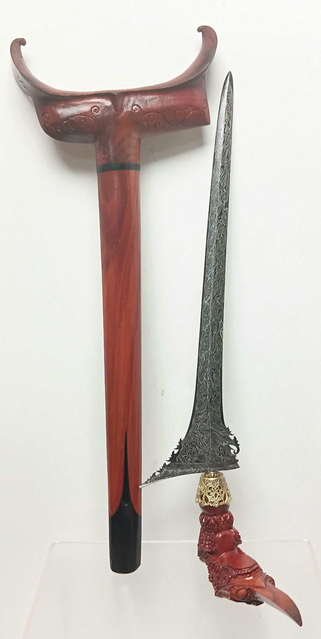 Keris Coteng Lurus Pandai Saras Pamor Kurisi - Image 5