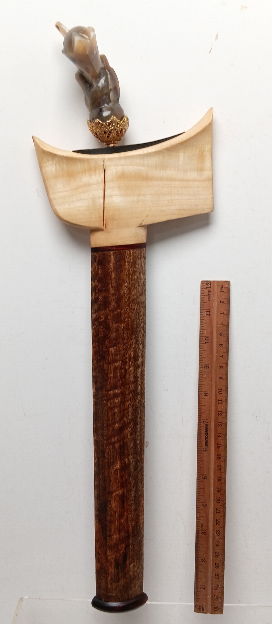 keris melayu malela luk 5 tulang bulat