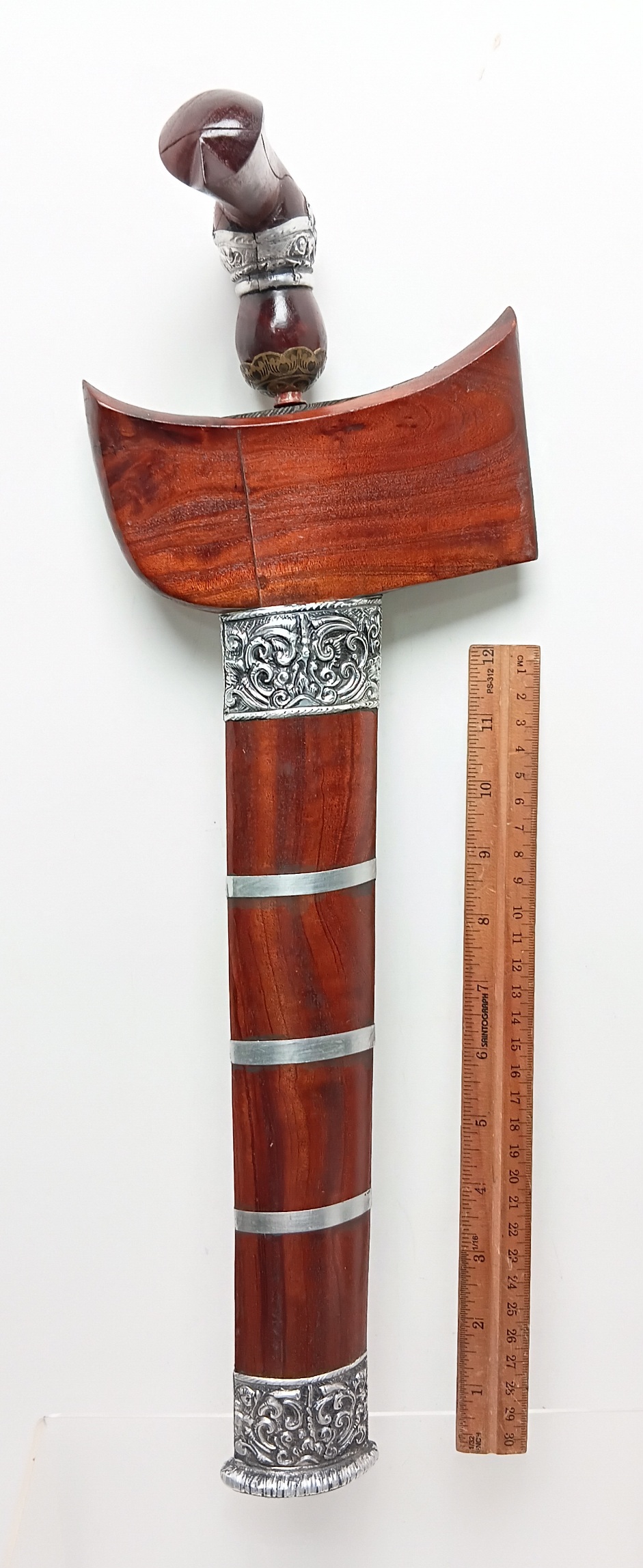 Keris Melayu Bugis Lurus Sepokal Bulu Ayam