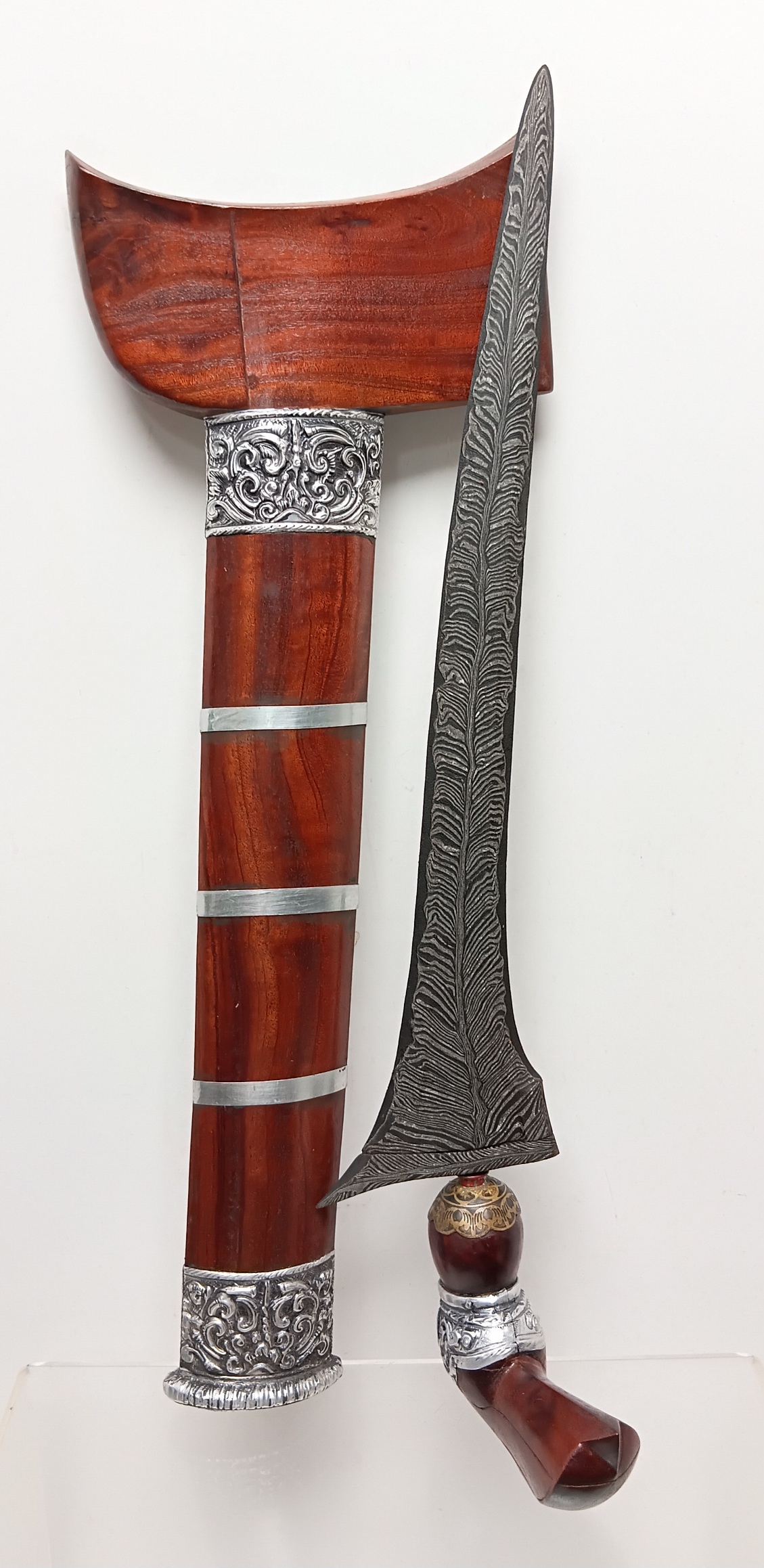 Keris Melayu Bugis Lurus Sepokal Bulu Ayam - Image 6