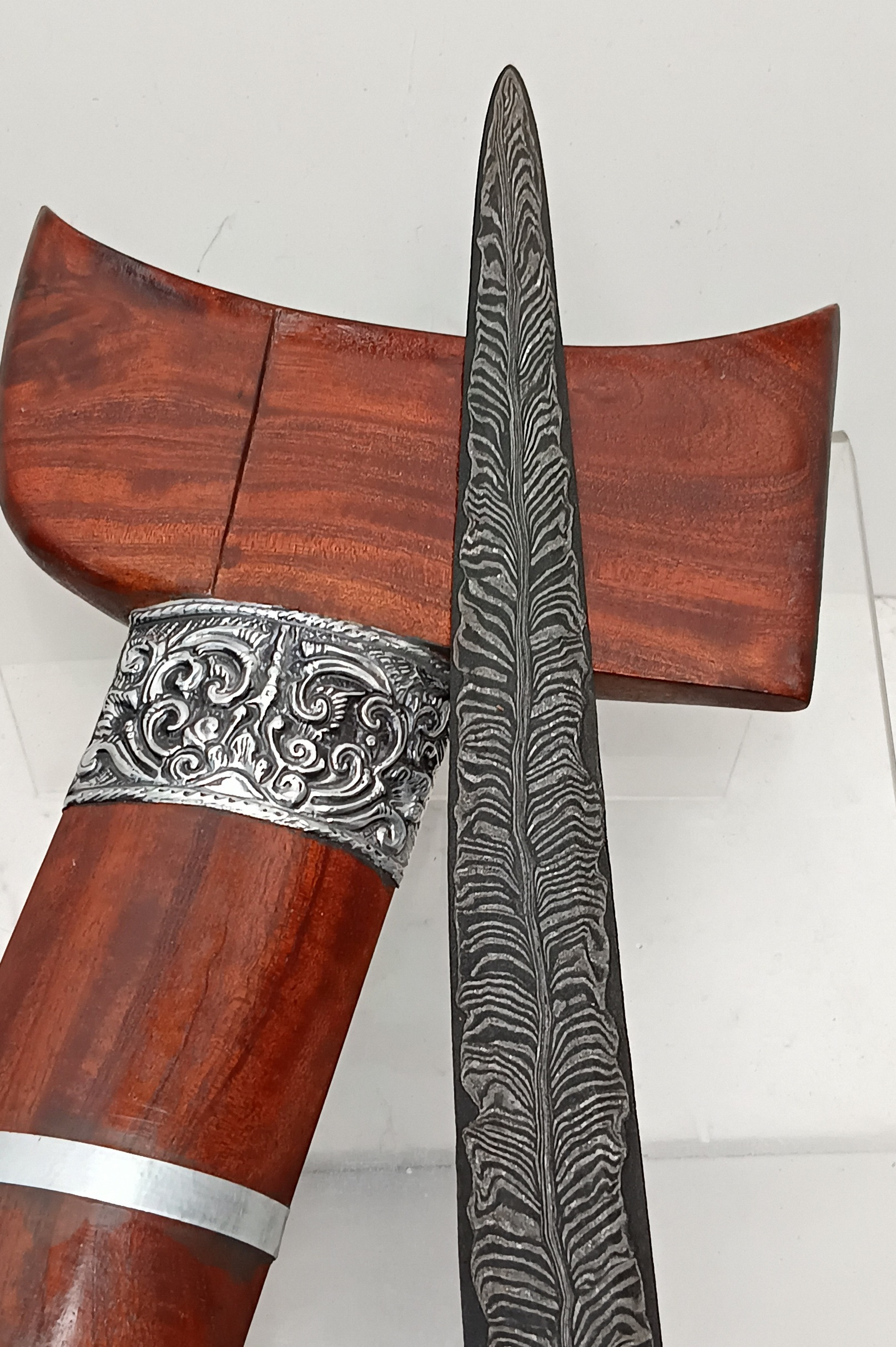 Keris Melayu Bugis Lurus Sepokal Bulu Ayam - Image 7